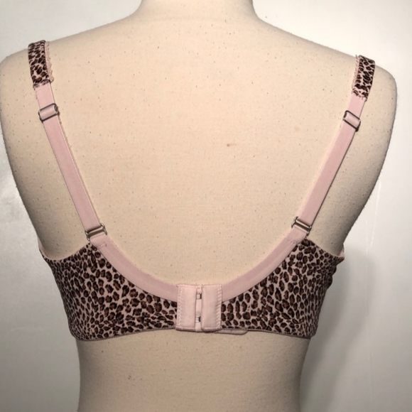 🐾🐆🐾 Sexy Vintage VS Rockabilly PinUp Vibe Satin Leopard Print Bra - 38D - Picture 5 of 8